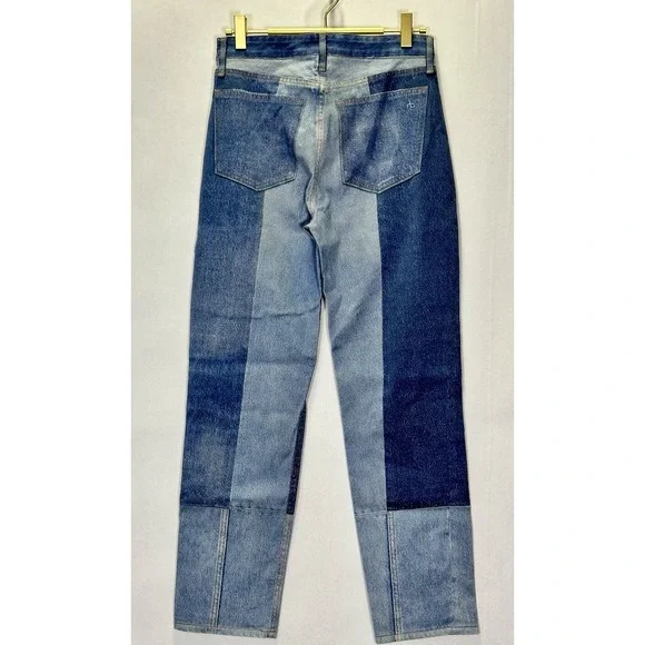 Rag & Bone Nina Miramar patchwork-effect stretch slim-leg pants Sz 25 S NWOT - Picture 3 of 4